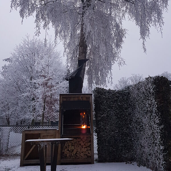 HomeFires Einbaumodell Supreme de Luxe 800 im Winter