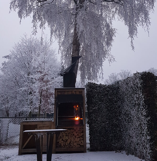 HomeFires Einbaumodell Supreme de Luxe 800 im Winter
